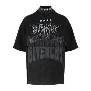 Givenchy Layered Graphic T-Shirt With Balaclava - NWT
